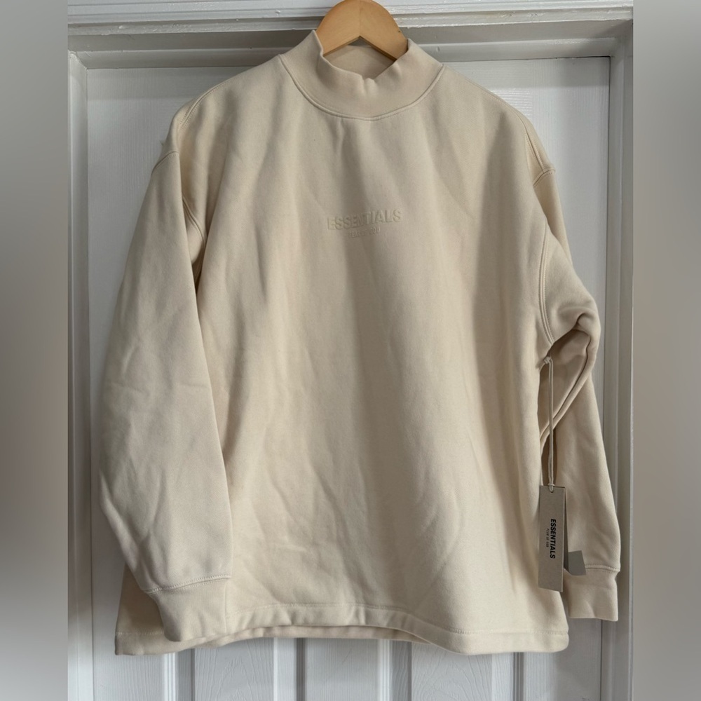 Essentials Cream Crewneck Sweater